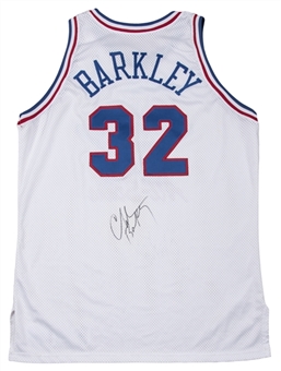 1992 Charles Barkley Game Used & Twice Signed NBA All-Star Game Jersey (NBA COA, Letter of Provenance & Beckett)